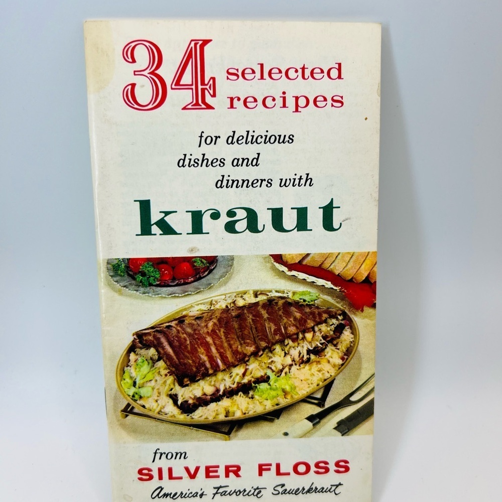 Vintage Silver Floss Sauerkraut Cookbook 34 Selected Recipes Pamphlet